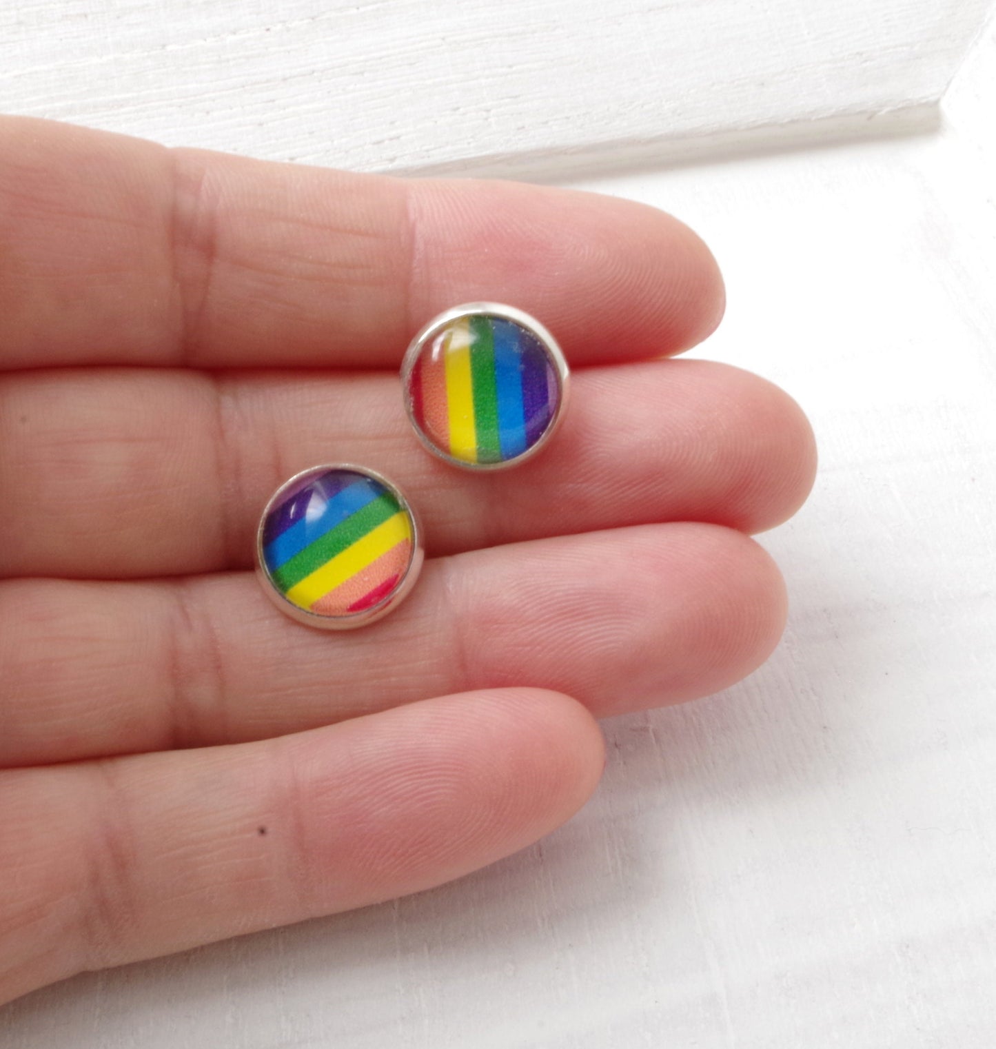 Transgender Pride stud earrings LGBT Equality Transgender Symbol LGBT Pride Gay Pride Transgender Jewelry Rainbow Colorful earrings