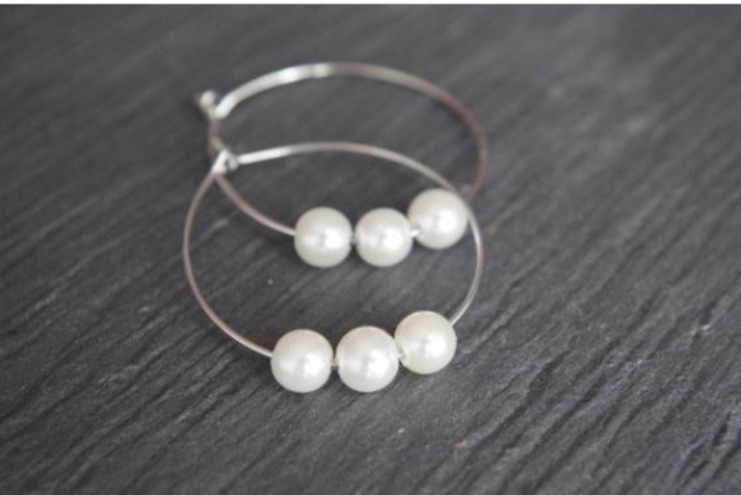 Pearls Hoop Earring Teardrop Hoops Gifts for Her White Pearls Hoop Earrings Large Hoop Beaded Hoop Earrings Gift for her