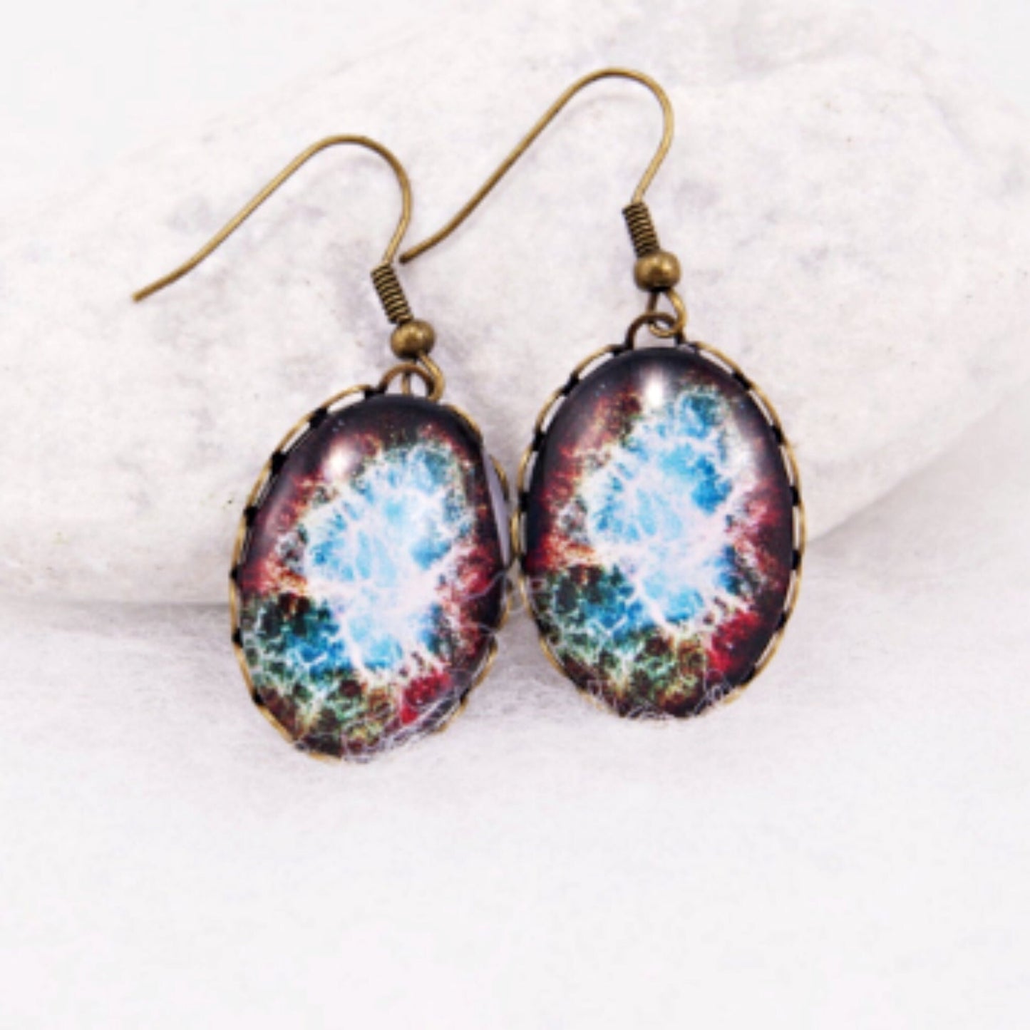 Galaxy Nebula Earrings Space earrings Star Nebula Jewelry Science Jewelry Galaxy Picture Christmas gifts Gift for her