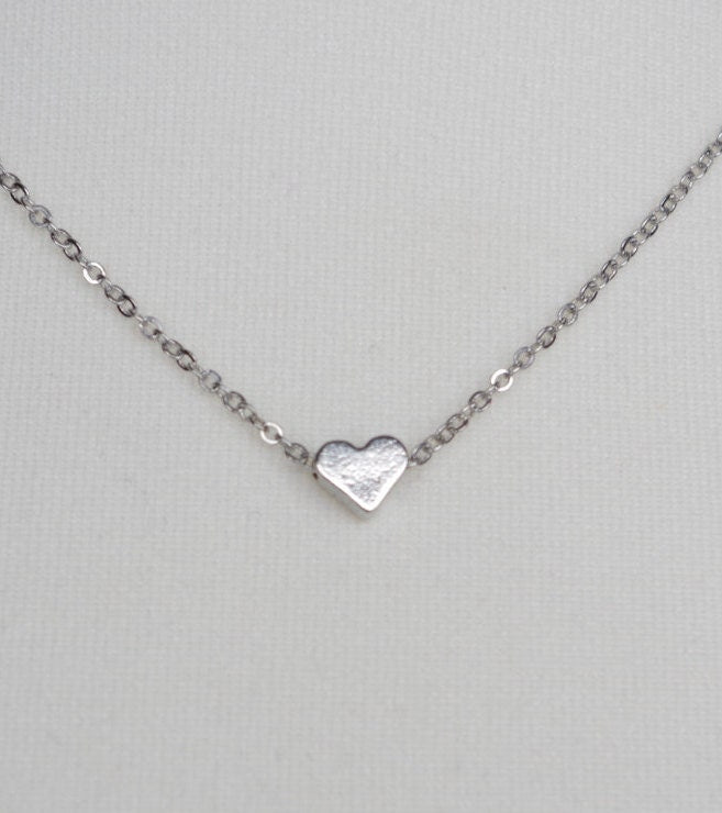 Small Hearts Necklace Minimalist Jewelry Tiny Heart Necklace Heart Jewelry Simple Necklace Mothers day gift for mom