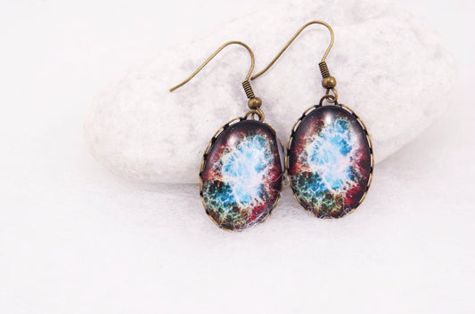 Galaxy Nebula Earrings Space earrings Star Nebula Jewelry Science Jewelry  Galaxy Picture  Christmas gifts Gift for her