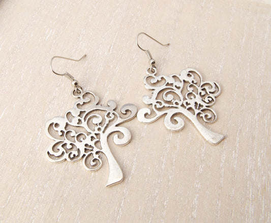 Tree earrings Life earrings Forest earrings Gift for Mom Tree of life jewelry  Gift for sister Tree charm Gift for her