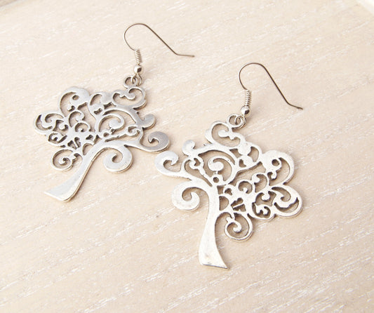 Tree earrings Life earrings Forest earrings Gift for Mom Tree of life jewelry  Gift for sister Tree charm Gift for her