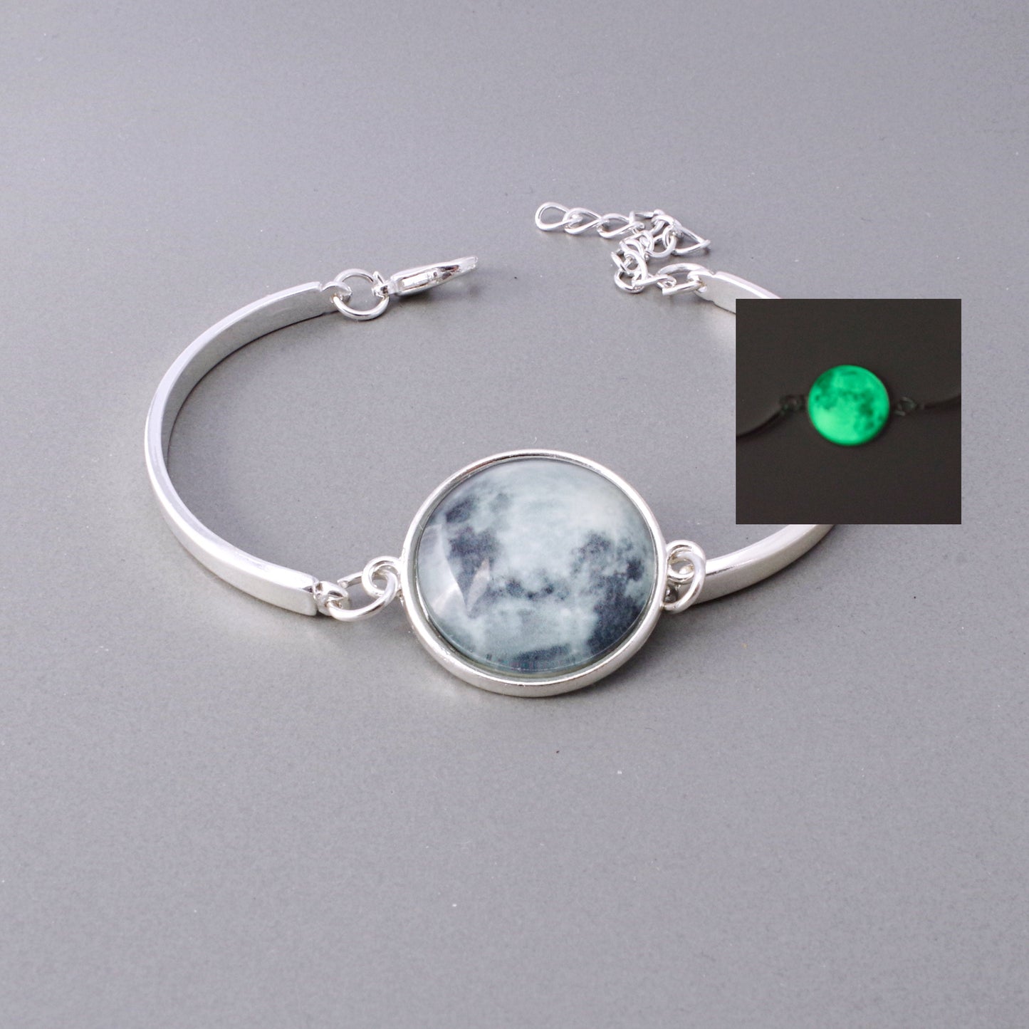 Moons Glow in the Dark Bracelet for women Glowing Moon Phase Jewelry