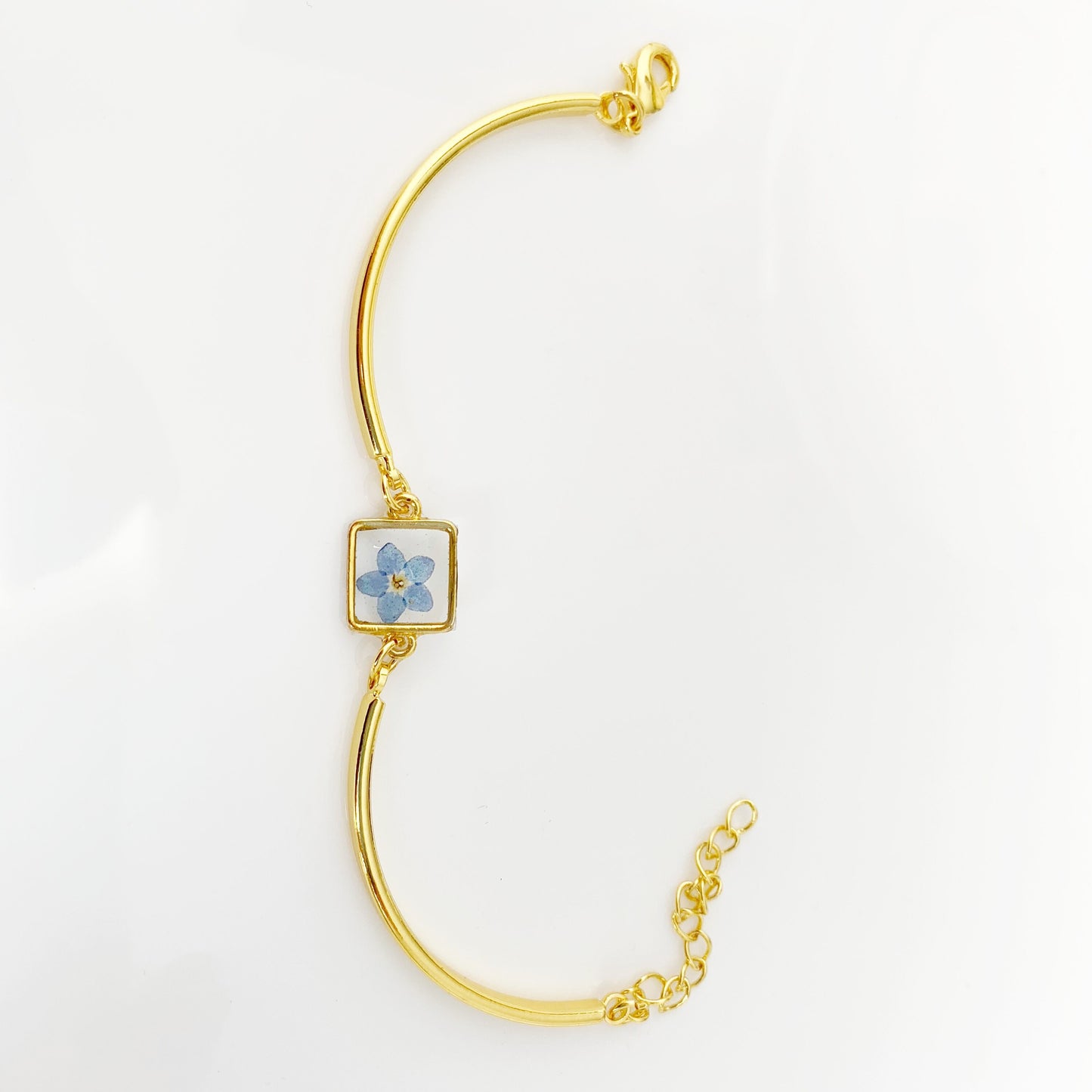 Forget me not bracelet  Pressed flower jewelry  Real flower bracelet Bridesmaid Gift  Remembrance Gift Botanical  Natural