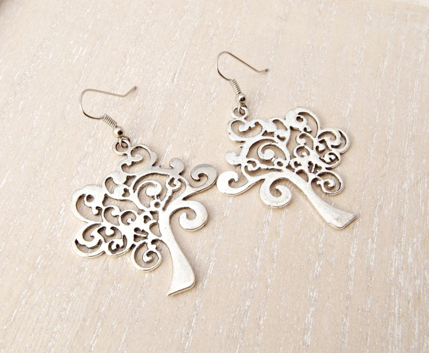 Tree earrings Life earrings Forest earrings Gift for Mom Tree of life jewelry  Gift for sister Tree charm Gift for her
