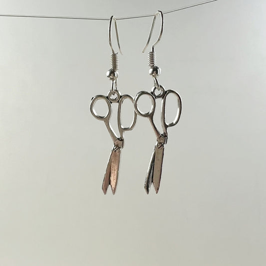 Silver scissors  drop earrings Christmas gift for hairdresser, Hair Stylist , Sewer  gifts , dressmaking ,Crafty gift Seamstress jewelry