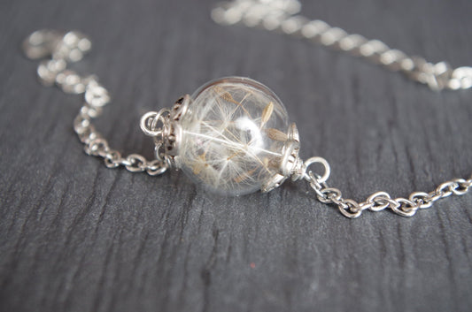 Dandelion Bracelet Real flower bracelet Dandelion jewelry Terrarium Bracelet Mothers day gift mom Real Plant Anniversary gift for her